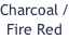 Charcoal / Fire Red